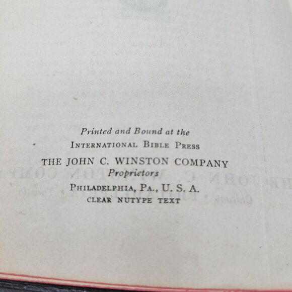 1940s Vintage Holy Bible Winston International Series Red Letter KJV - Picture 7 of 11